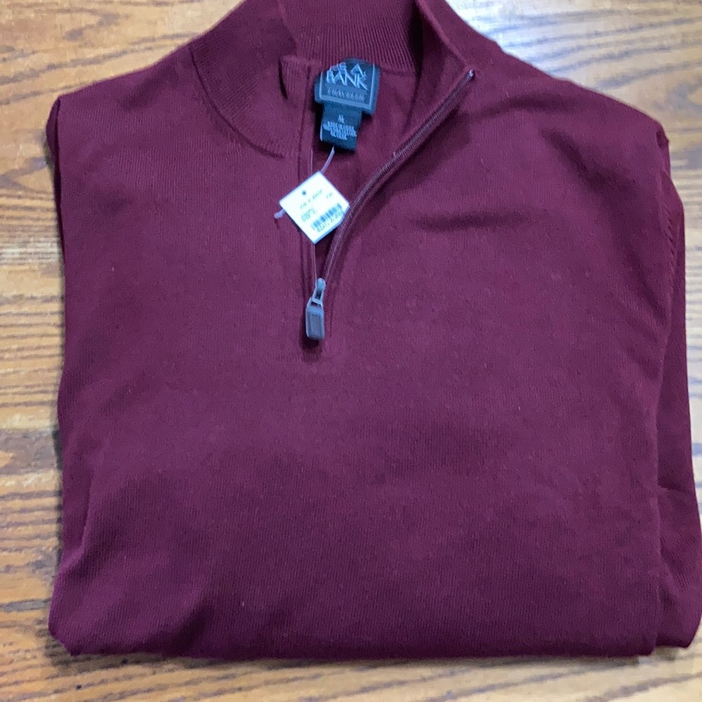 Brand NewXL never worn 1/4 zip sweater Jos Bank